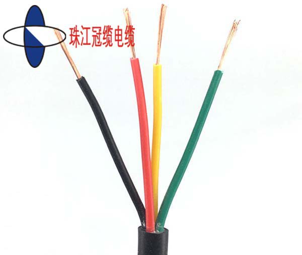 珠江冠纜電纜RVV五芯電源線